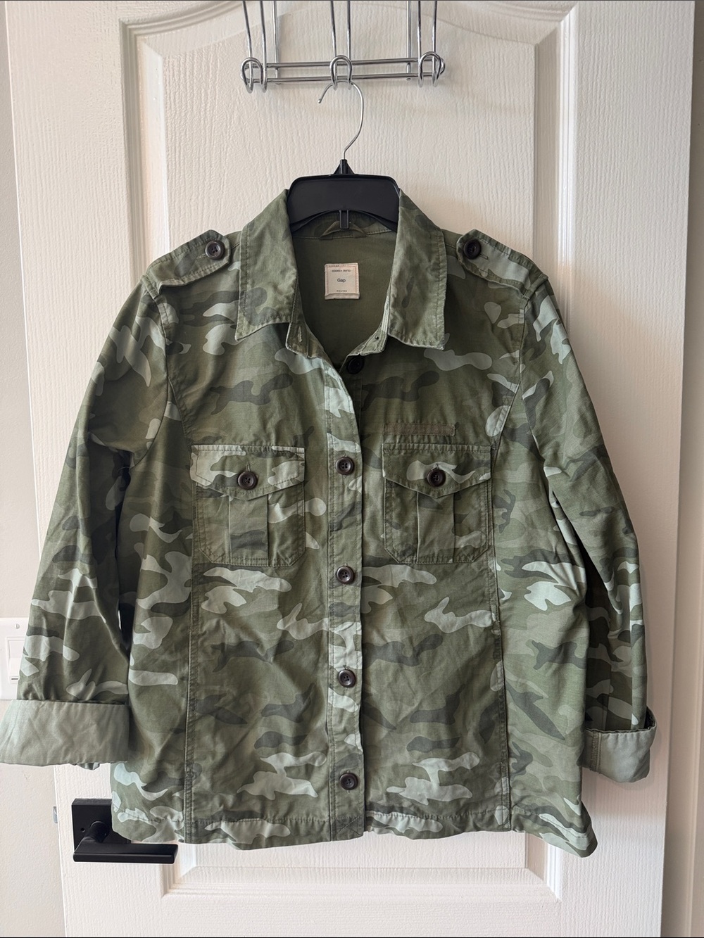 Vintage GAP Camouflage Utility Cotton Green Army Jacket